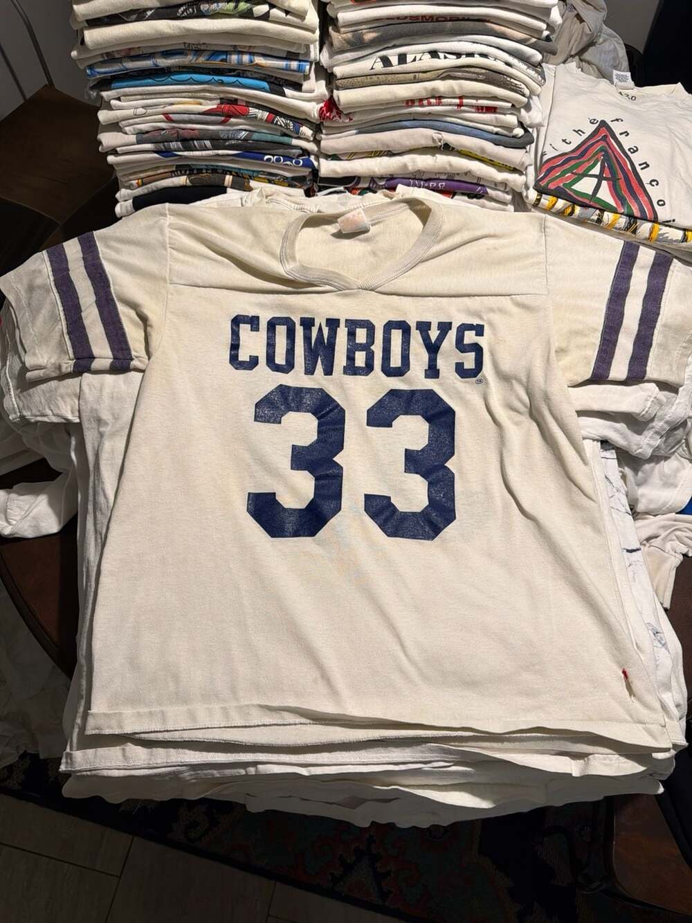 Vintage 1980s Rawlings Dallas Cowboys Tony Dorsett #33 Jersey T-Shirt Adult XL